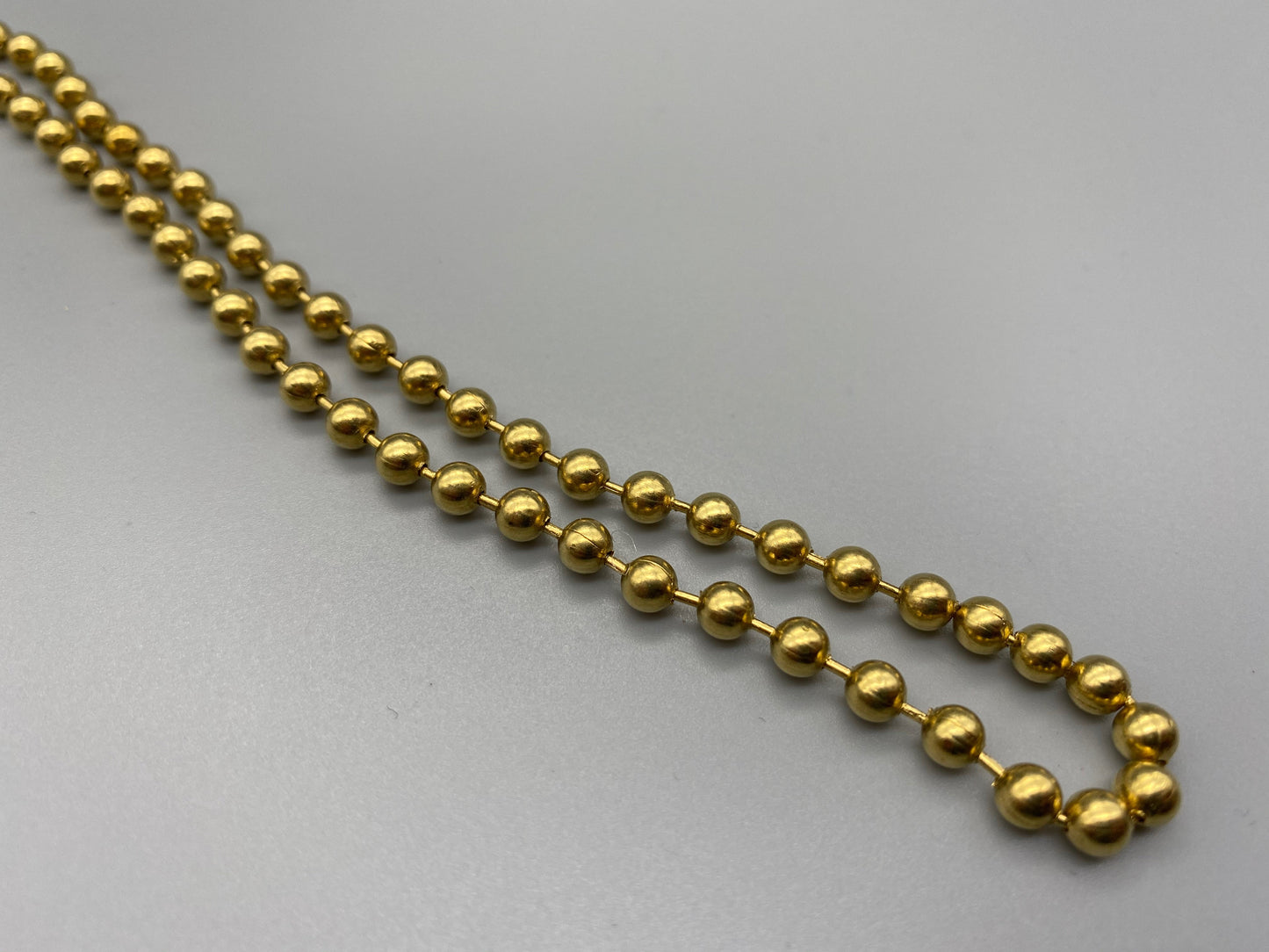 Rohmessing-Metallkette für - Nr. 10 Perlengröße: 4,5 mnm + kostenloser Verbinder