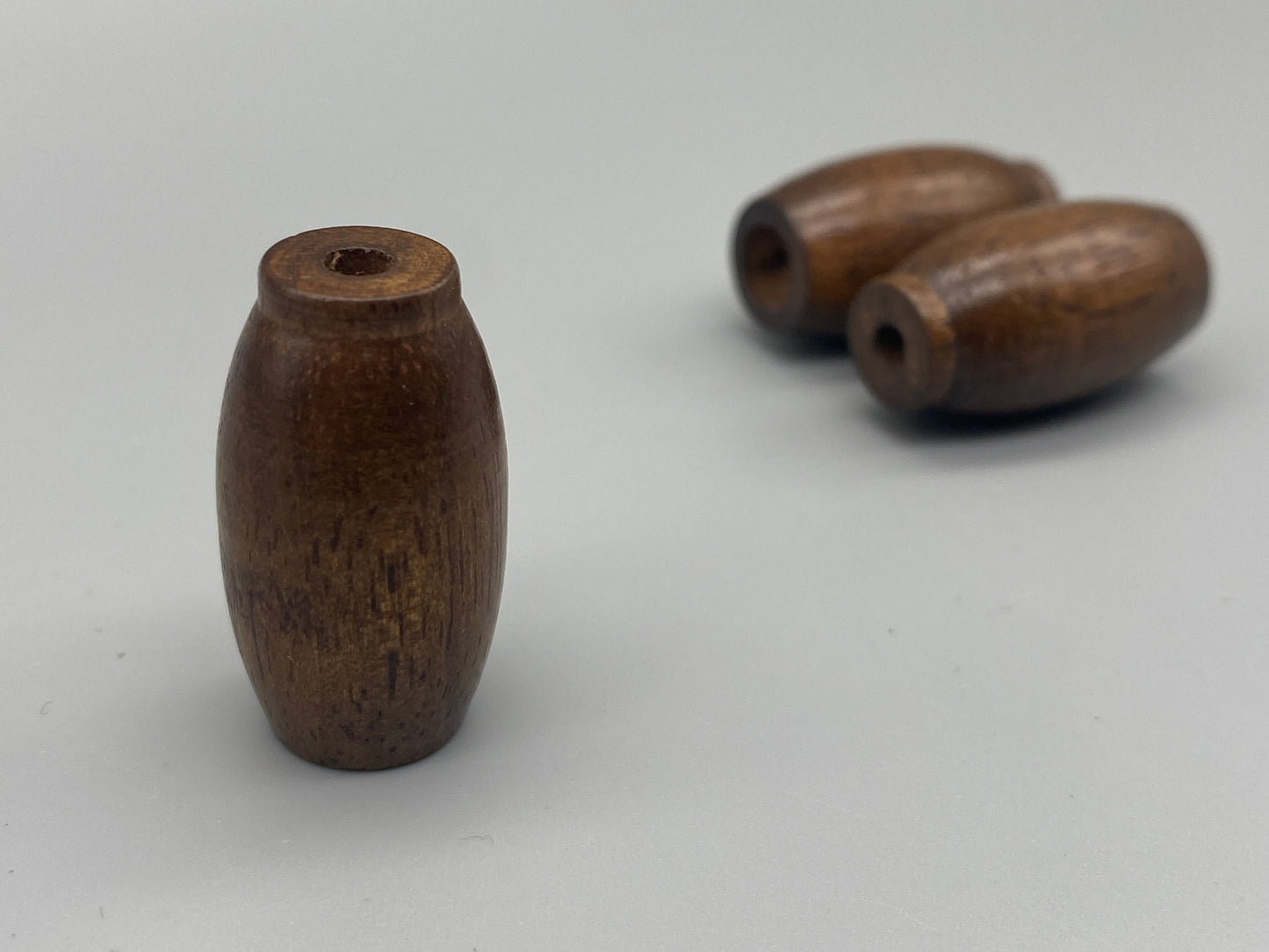 Stores en bois glands - Tirette de cordon / Tirette de cordon lumineux - Noyer - Lot de 3