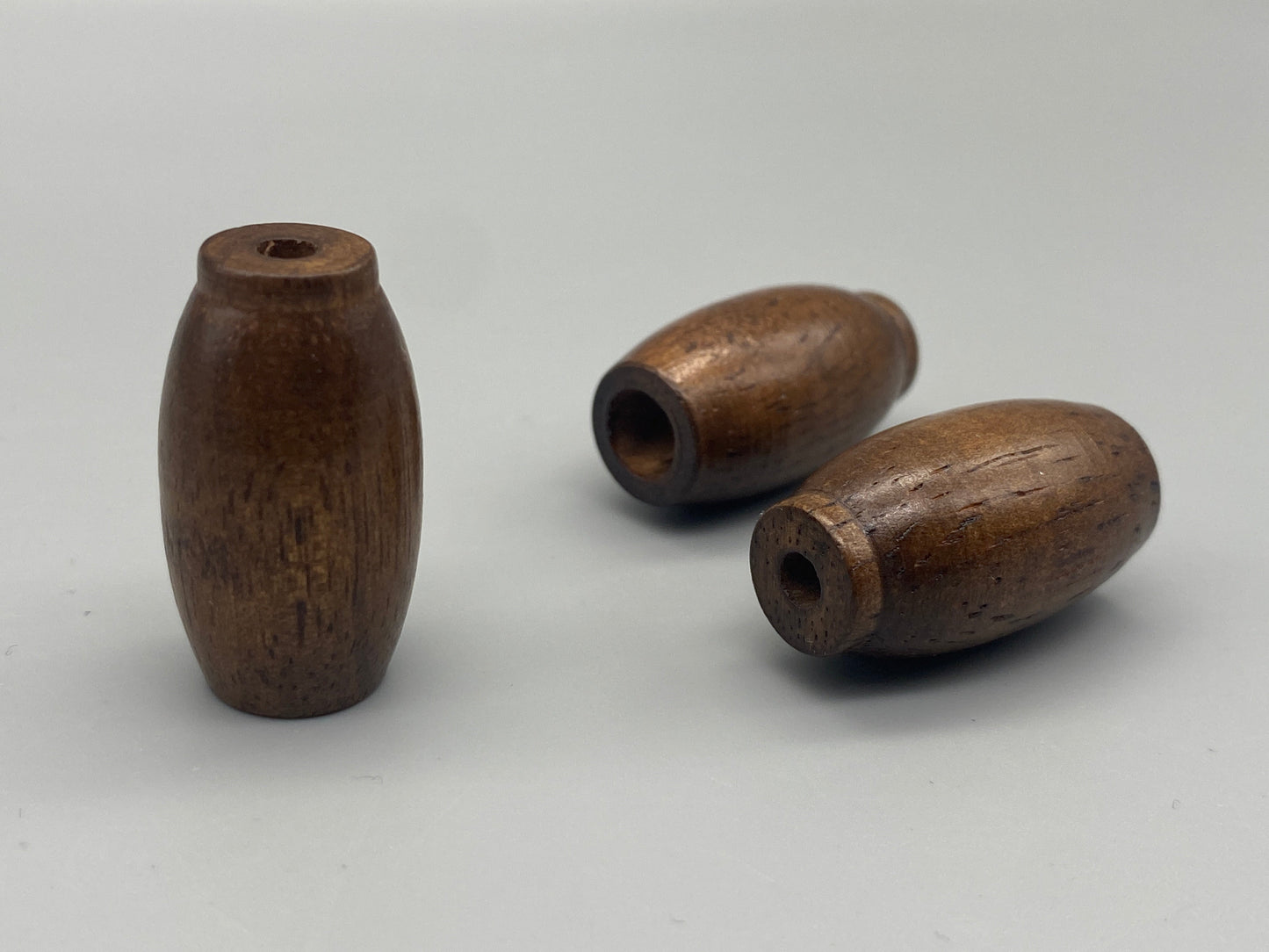 Stores en bois glands - Tirette de cordon / Tirette de cordon lumineux - Noyer - Lot de 3