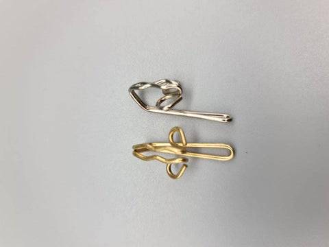Haken für Vorhangbänder, P-Haken – Metall (Gold/Silber)