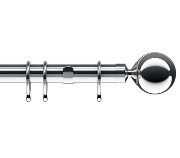 Chrome, Silver & Steel Curtain Poles | Poles and Blinds