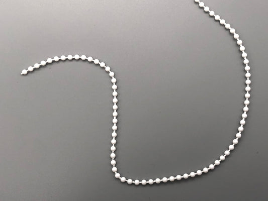 White Plastic Chain for Vertical Blinds - No.6 Bead Size: 3.2mnm + Free Connector