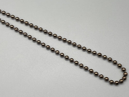 Chaîne en métal bronze sans fin - N° 10 Taille de perle : 4,5 mm - Chaîne à boucle