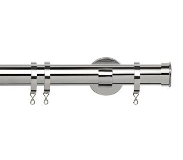 Chrome, Silver &amp; Steel Curtain Poles | Poles and Blinds