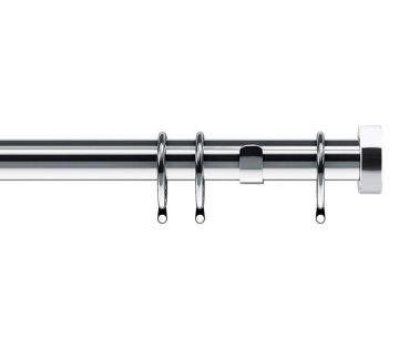 Chrome, Silver &amp; Steel Curtain Poles | Poles and Blinds